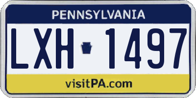 PA license plate LXH1497
