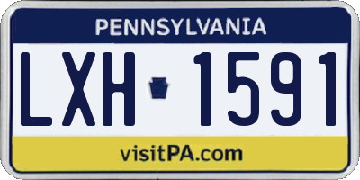 PA license plate LXH1591