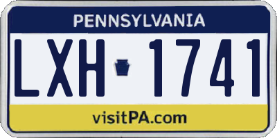 PA license plate LXH1741