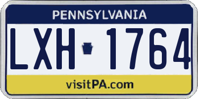 PA license plate LXH1764