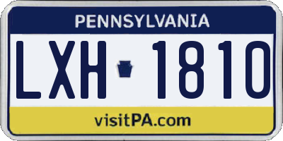 PA license plate LXH1810