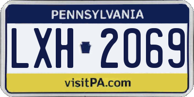 PA license plate LXH2069