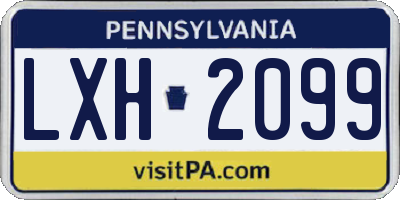 PA license plate LXH2099
