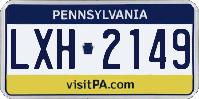PA license plate LXH2149