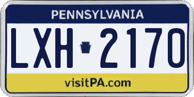 PA license plate LXH2170