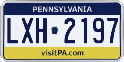 PA license plate LXH2197