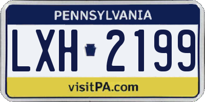 PA license plate LXH2199
