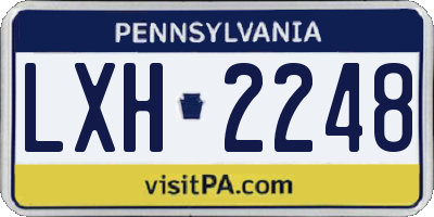 PA license plate LXH2248