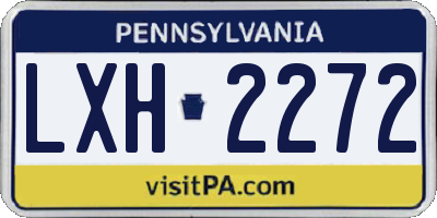 PA license plate LXH2272
