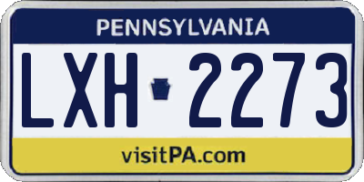 PA license plate LXH2273