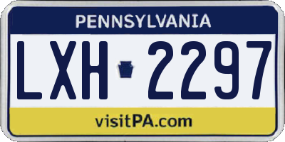 PA license plate LXH2297