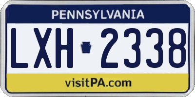 PA license plate LXH2338