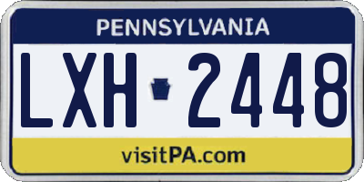 PA license plate LXH2448