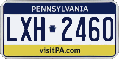 PA license plate LXH2460