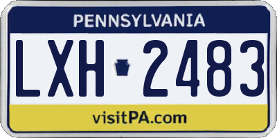 PA license plate LXH2483