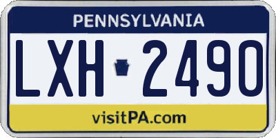 PA license plate LXH2490