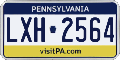 PA license plate LXH2564