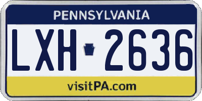 PA license plate LXH2636