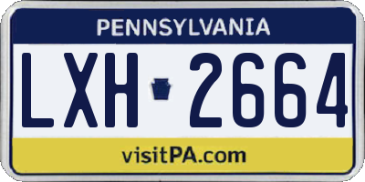 PA license plate LXH2664