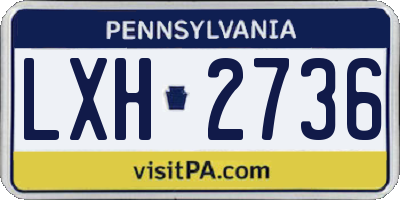 PA license plate LXH2736