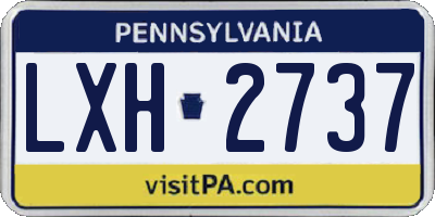 PA license plate LXH2737