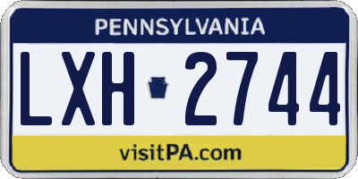 PA license plate LXH2744