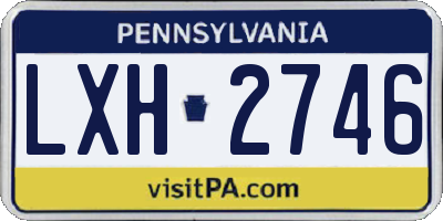 PA license plate LXH2746