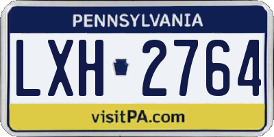 PA license plate LXH2764