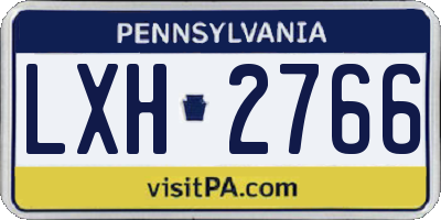 PA license plate LXH2766