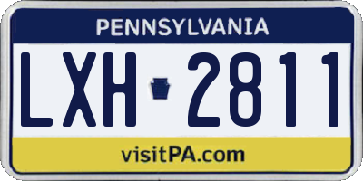 PA license plate LXH2811