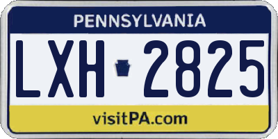PA license plate LXH2825