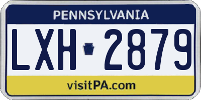 PA license plate LXH2879