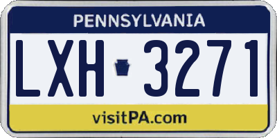 PA license plate LXH3271