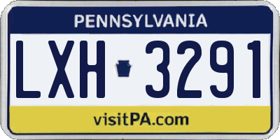 PA license plate LXH3291