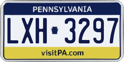 PA license plate LXH3297