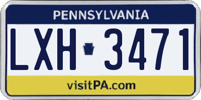 PA license plate LXH3471
