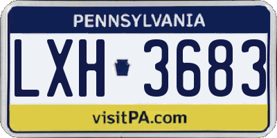 PA license plate LXH3683
