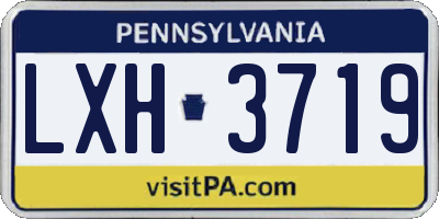PA license plate LXH3719