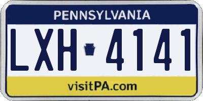PA license plate LXH4141
