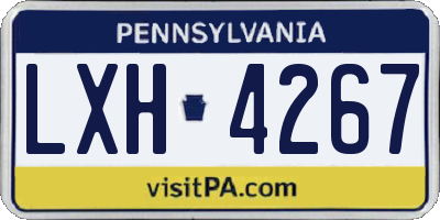 PA license plate LXH4267