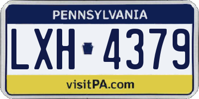 PA license plate LXH4379