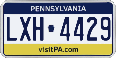 PA license plate LXH4429