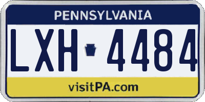 PA license plate LXH4484