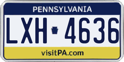 PA license plate LXH4636