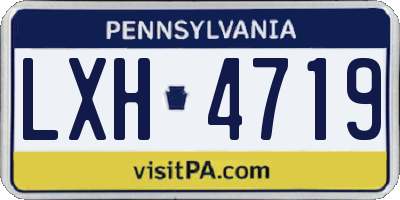 PA license plate LXH4719