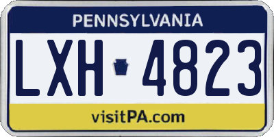 PA license plate LXH4823
