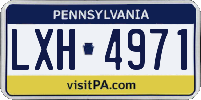 PA license plate LXH4971
