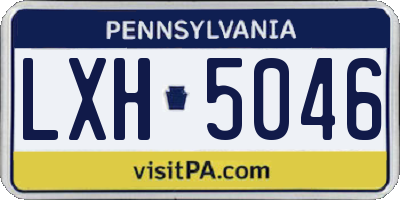 PA license plate LXH5046