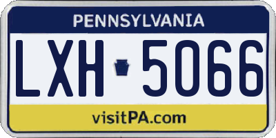 PA license plate LXH5066