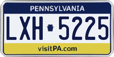 PA license plate LXH5225